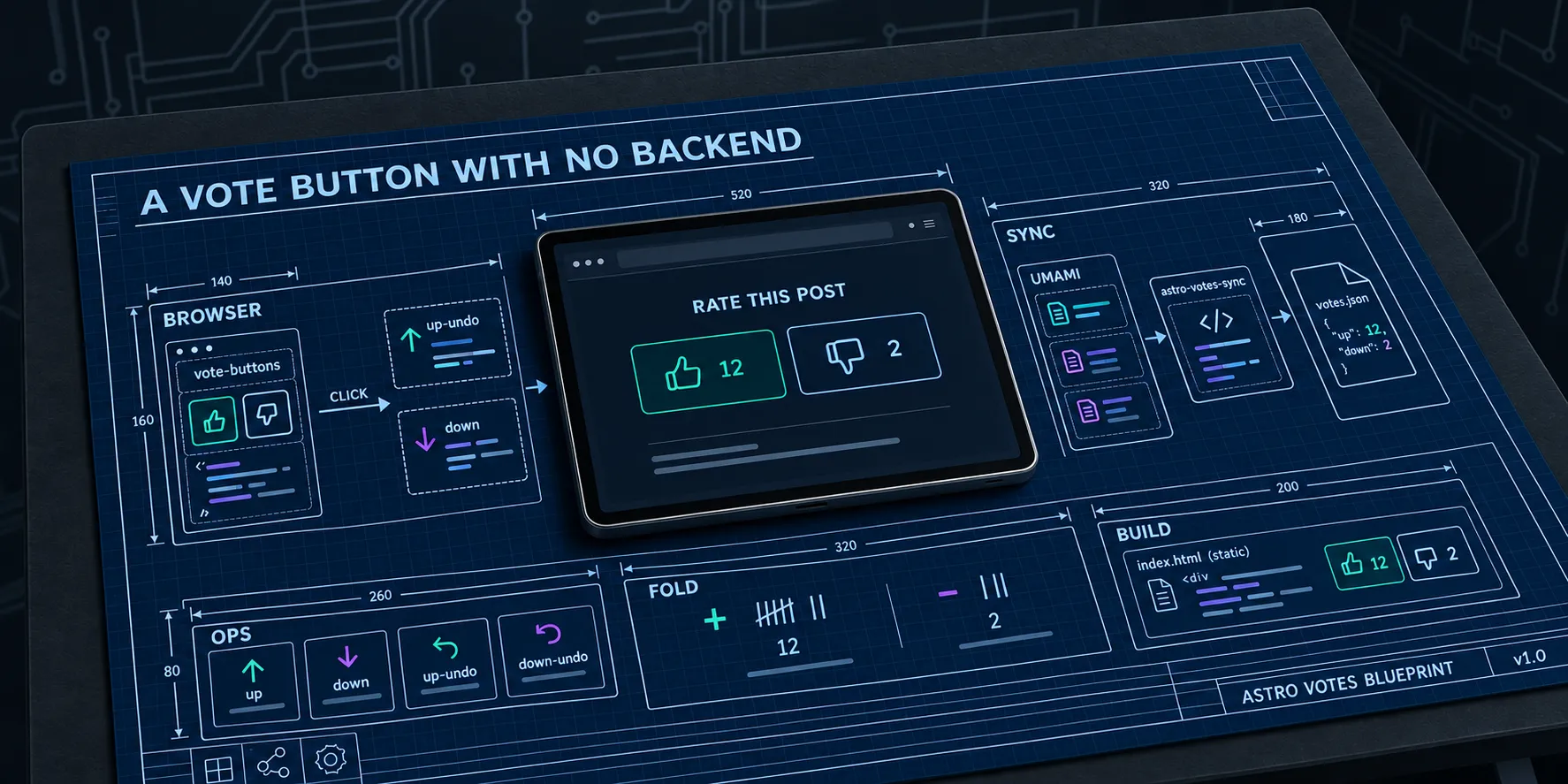 A vote button with no backend hero image