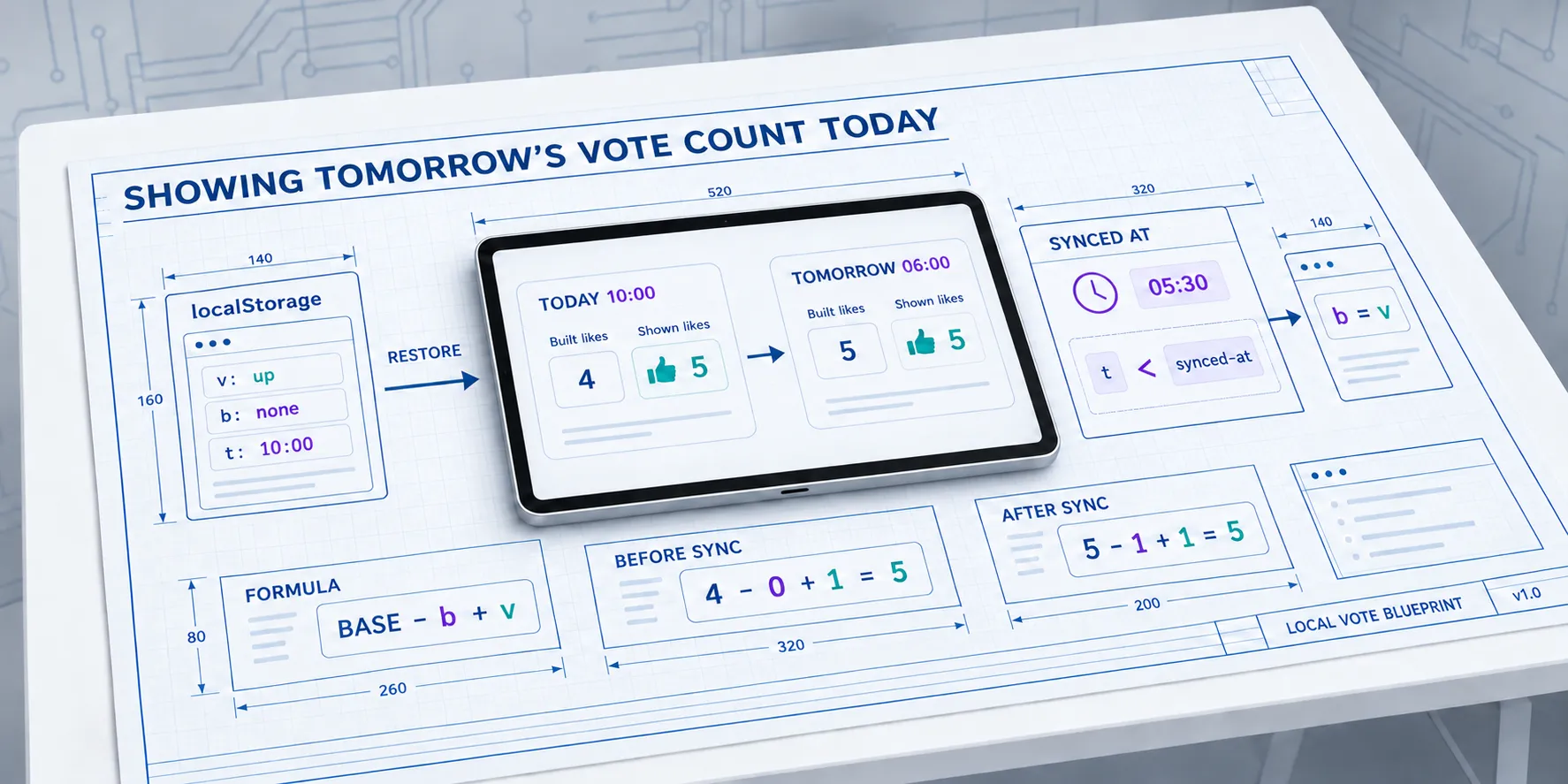 Showing tomorrow's vote count today hero image