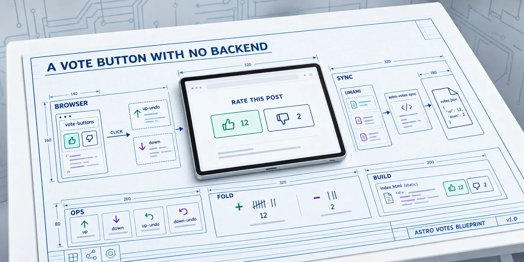A vote button with no backend hero image